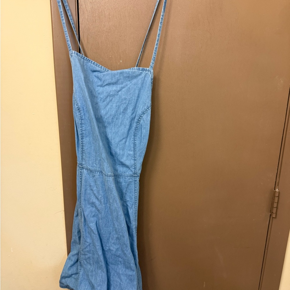 Denim Open Back Mini